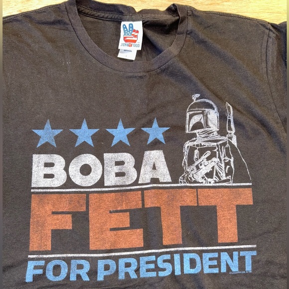 RARE Boba Fett for President Retro Star Wars Tee - Picture 2 of 6